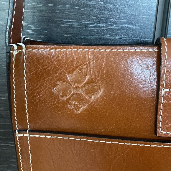 Like New Patricia Nash Cognac Leather Crossbody Bag - Picture 7 of 16
